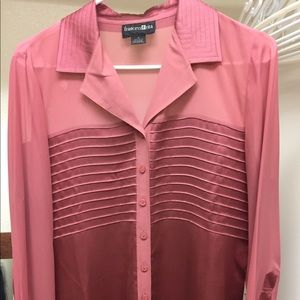 Pink silk blouse